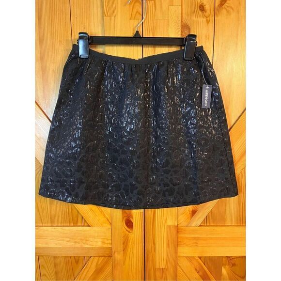 Old Navy women’s black shimmer animal print mini skirt size 4 NWT (3589) - Picture 1 of 4